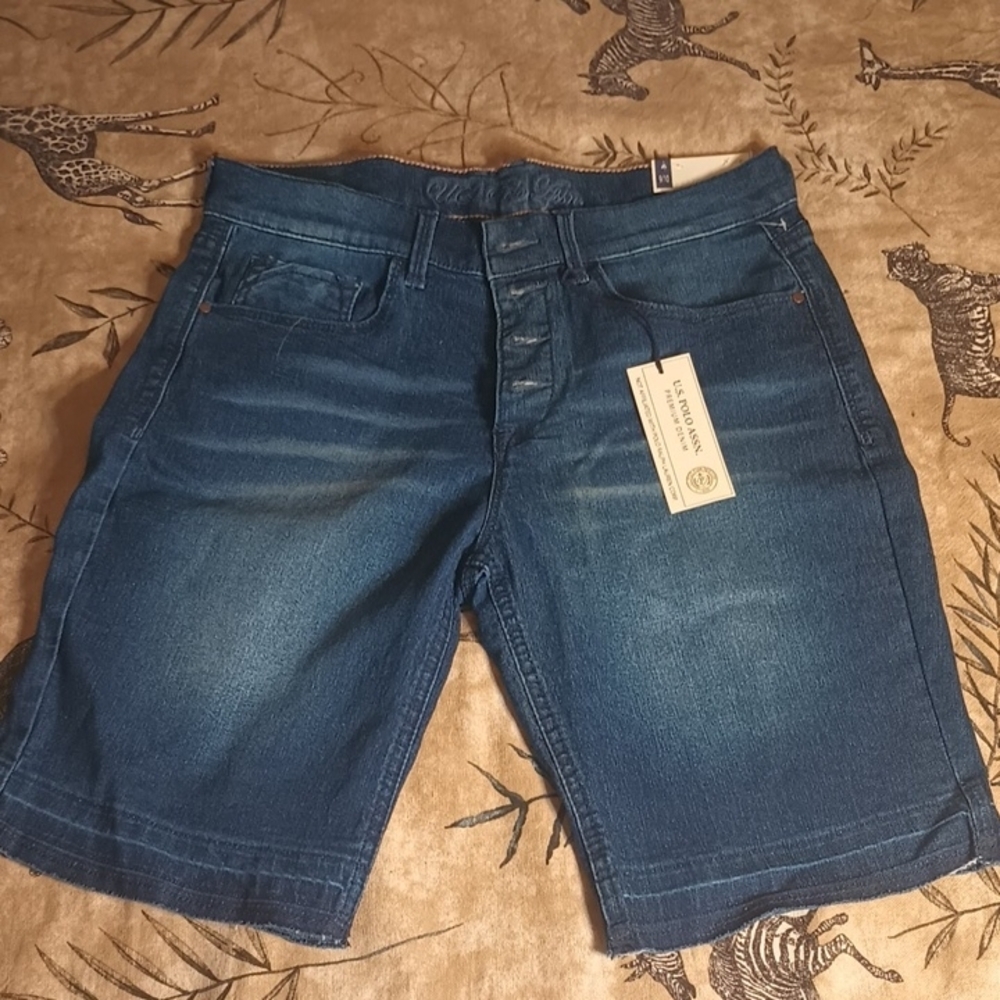 NWT Button Fly US Polo Ass'n  Denim Shorts 9/10